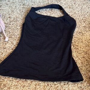 Capezio black halter dance top child large.